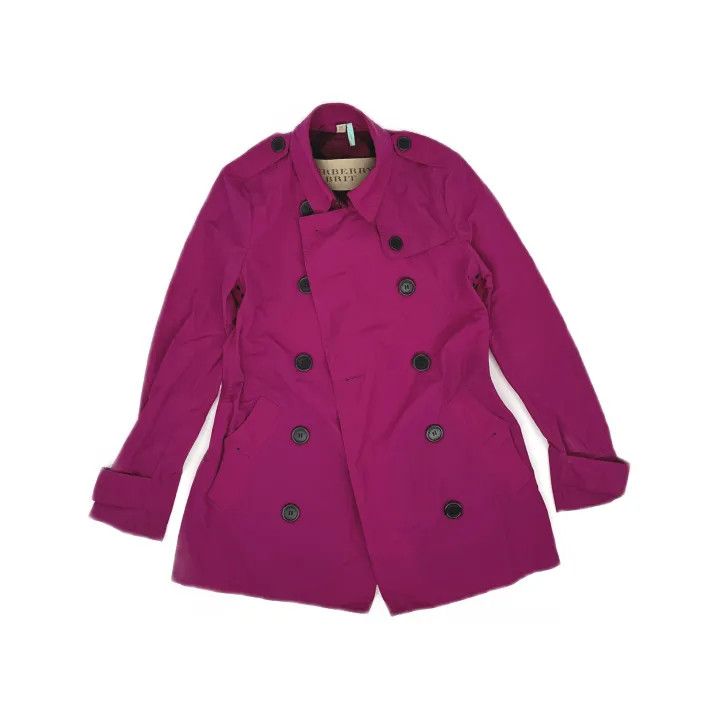 Burberry Burberry Pink Double-Breasted Trench Coat 0079 Size S / US 4 / IT 40 - 2 Thumbnail