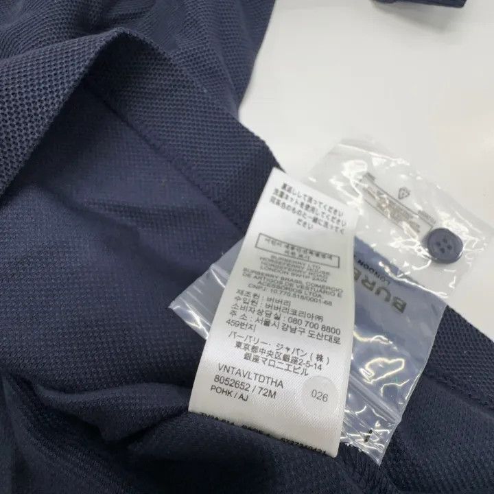 Burberry Burberry Navy Logo Short Sleeve Polo Shirt 0079 Size XS / US 0-2 / IT 36-38 - 5 Thumbnail