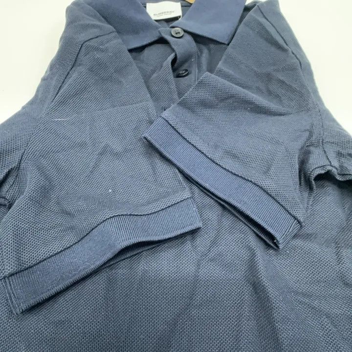 Burberry Burberry Navy Logo Short Sleeve Polo Shirt 0079 Size XS / US 0-2 / IT 36-38 - 9 Thumbnail