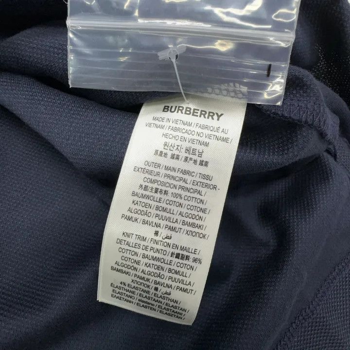 Burberry Burberry Navy Logo Short Sleeve Polo Shirt 0079 Size XS / US 0-2 / IT 36-38 - 4 Thumbnail