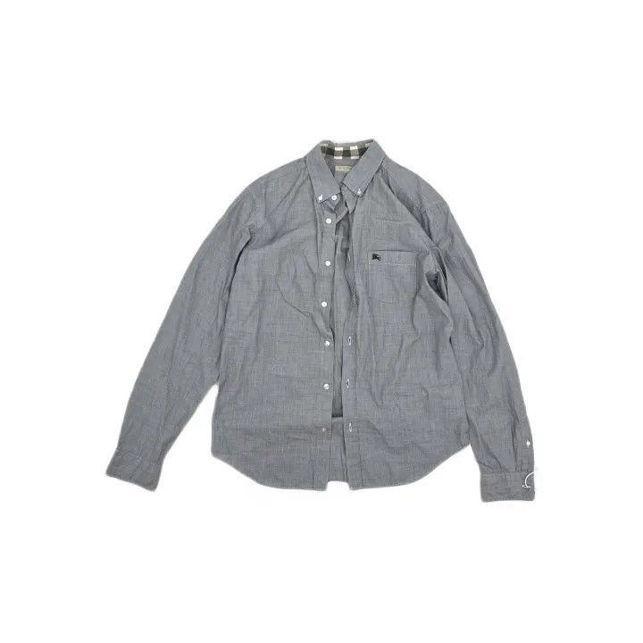 Burberry Burberry Casual Solid Long Sleeve Shirt 0079 Size M / US 6-8 / IT 42-44 - 2 Thumbnail