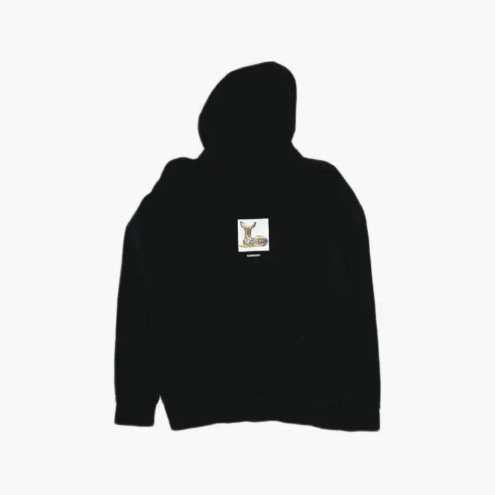 Burberry Burberry Black Hooded Deer Print Sweatshirt 0079 Size S / US 4 / IT 40 - 3 Thumbnail