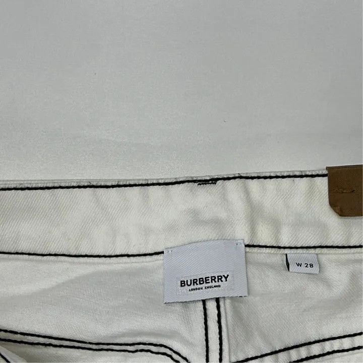 Burberry Burberry White Slim Fit Casual Jeans 0079 Size 28" / US 6 / IT 42 - 3 Thumbnail