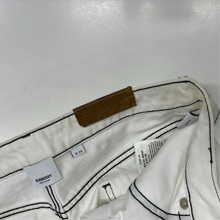 Burberry Burberry White Slim Fit Casual Jeans 0079 Size 28" / US 6 / IT 42 - 6 Thumbnail