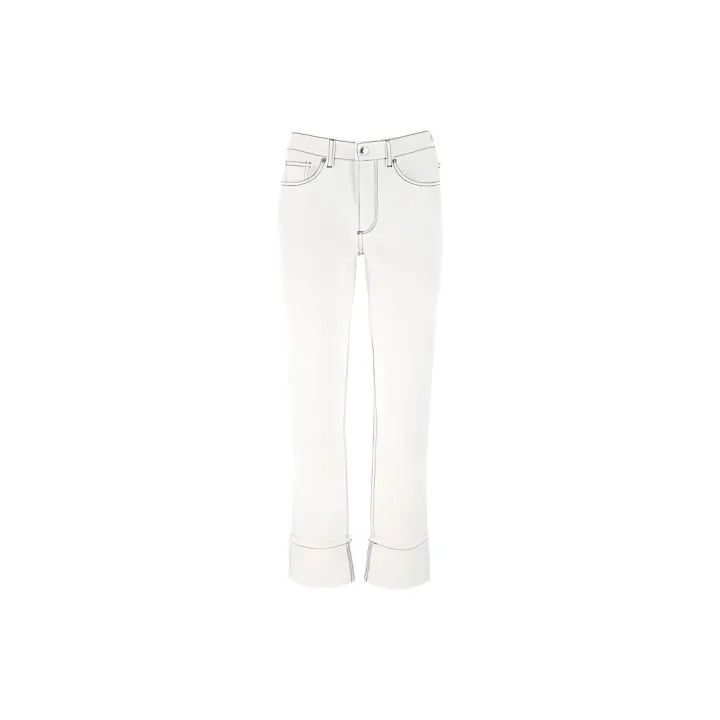 Burberry Burberry White Slim Fit Casual Jeans 0079 Size 28" / US 6 / IT 42 - 2 Thumbnail