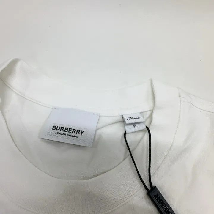 Burberry Burberry Logo Patch White Short Sleeve T-Shirt 0079 Size S / US 4 / IT 40 - 7 Thumbnail