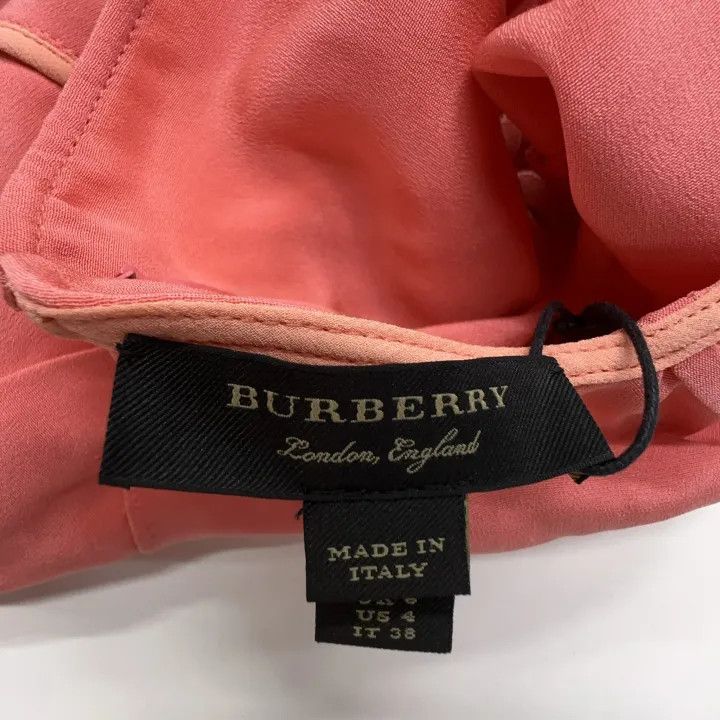 Burberry Burberry Pink Short Sleeve Dress 0079 Size S / US 4 / IT 40 - 4 Thumbnail
