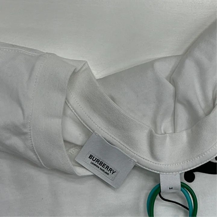 Burberry Burberry Classic Logo White Long Sleeve T-shirt 0079 Size M / US 6-8 / IT 42-44 - 3 Thumbnail