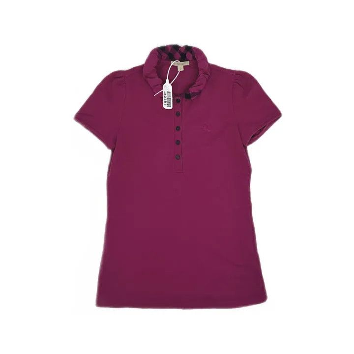 Burberry Burberry Short Sleeve Polo with Ruffled Collar 0079 Size S / US 4 / IT 40 - 2 Thumbnail
