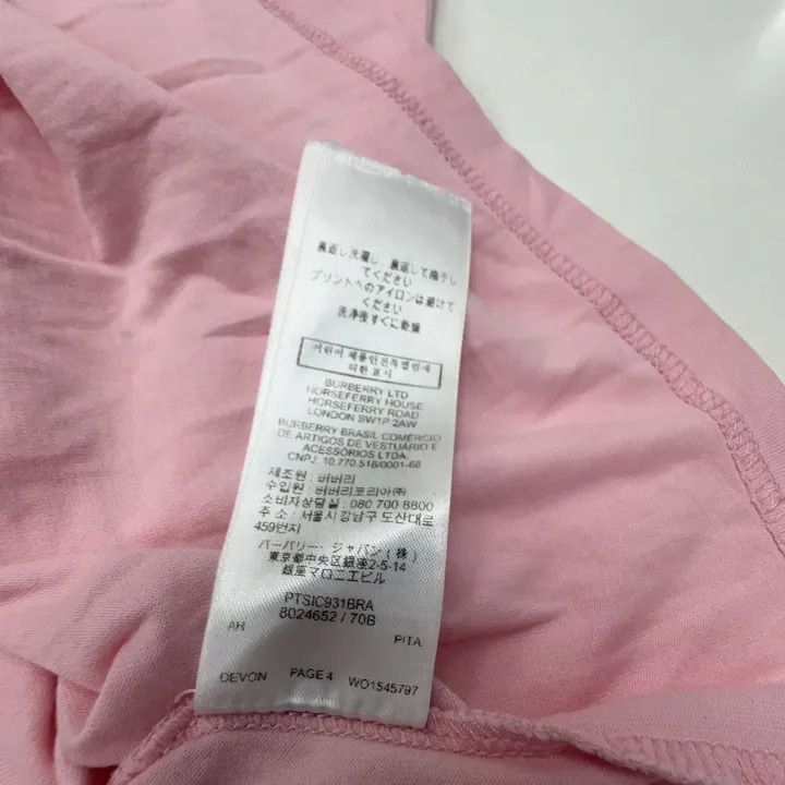 Burberry Burberry Pink Deer Print Short Sleeve T-Shirt 0079 Size XXS / US 00 / IT 34 - 4 Thumbnail