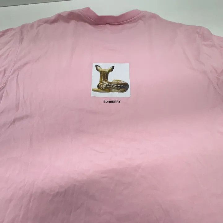 Burberry Burberry Pink Deer Print Short Sleeve T-Shirt 0079 Size XXS / US 00 / IT 34 - 11 Thumbnail