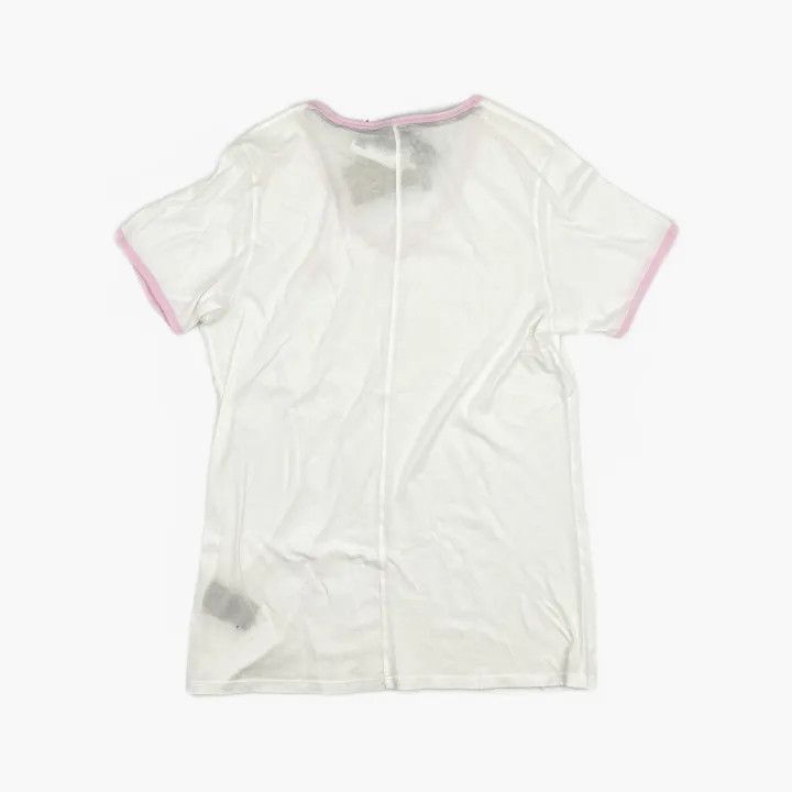 Burberry Burberry Embroidered V-Neck Short Sleeve T-Shirt 0079 Size L / US 10 / IT 46 - 3 Thumbnail