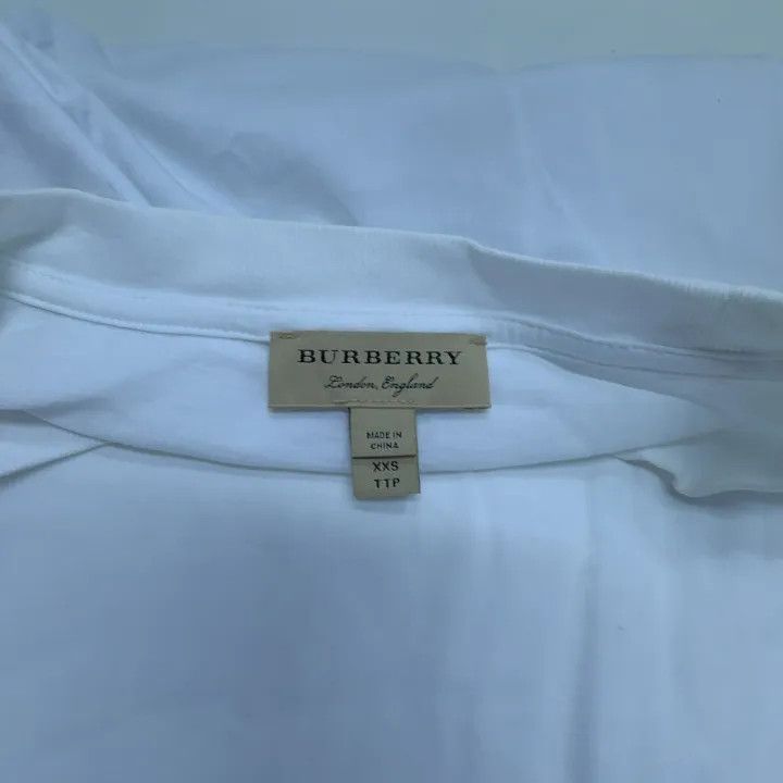 Burberry Burberry White Cotton Short Sleeve T-Shirt 0079 Size XXS / US 00 / IT 34 - 4 Thumbnail