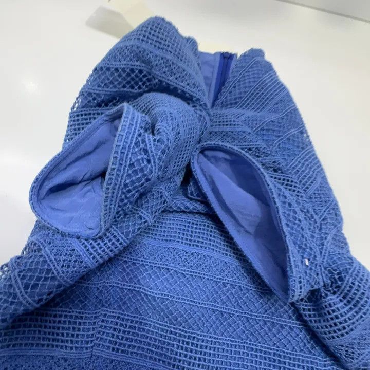 Burberry Burberry Blue Short Sleeve Dress for Women 0079 Size S / US 4 / IT 40 - 8 Thumbnail