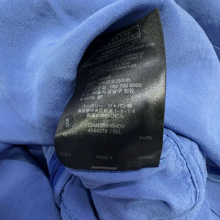 Burberry Burberry Blue Short Sleeve Dress for Women 0079 Size S / US 4 / IT 40 - 4 Thumbnail