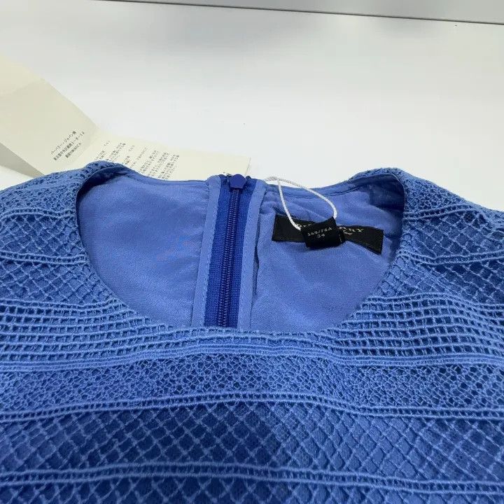 Burberry Burberry Blue Short Sleeve Dress for Women 0079 Size S / US 4 / IT 40 - 7 Thumbnail