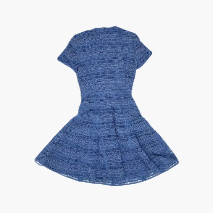 Burberry Burberry Blue Short Sleeve Dress for Women 0079 Size S / US 4 / IT 40 - 3 Thumbnail