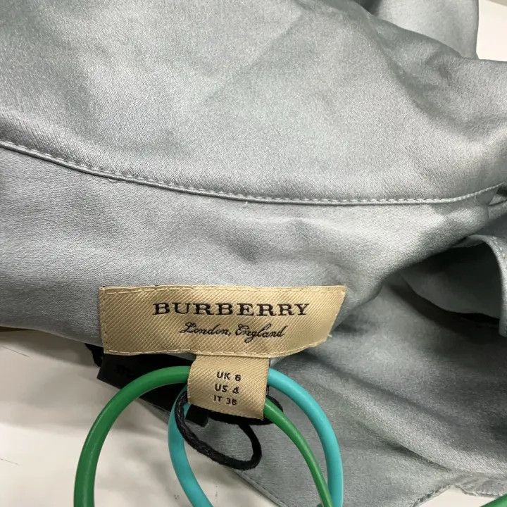 Burberry Burberry Gray Long Sleeve Dress for Women 0079 Size S / US 4 / IT 40 - 2 Thumbnail