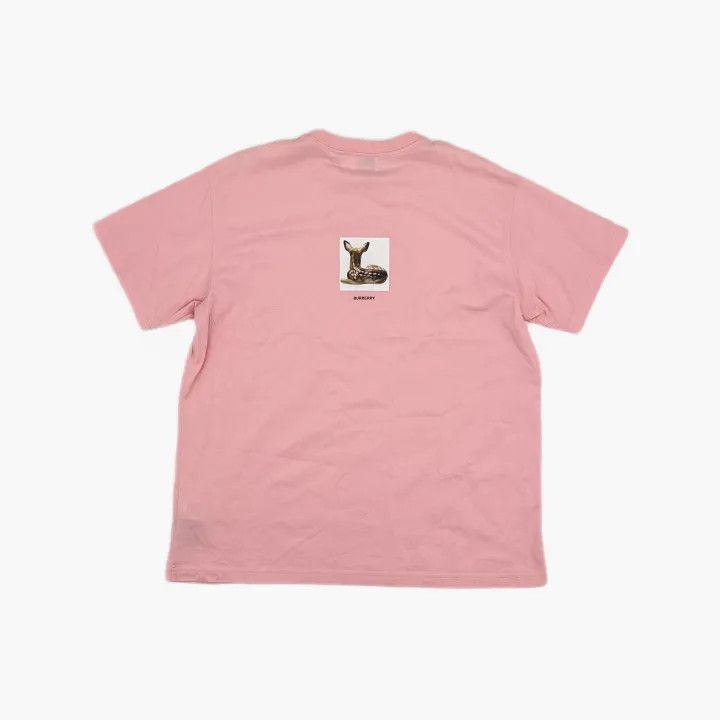 Burberry Burberry Pink Deer Print Short Sleeve T-shirt 0079 Size M / US 6-8 / IT 42-44 - 3 Thumbnail