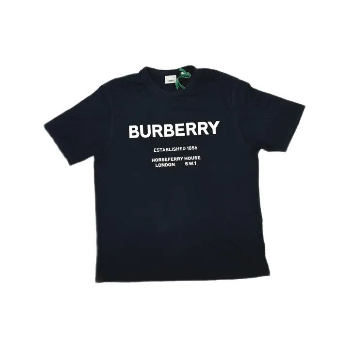 Burberry Burberry Horseferry Logo Cotton T-Shirt 0079 Size L / US 10 / IT 46 - 2 Thumbnail