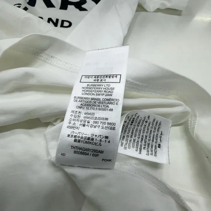 Burberry Burberry Logo Round Neck Short Sleeve T-shirt 0079 Size S / US 4 / IT 40 - 4 Thumbnail