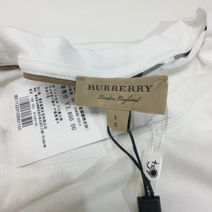 Burberry Burberry White Lace Short Sleeve T-Shirt 0079 Size L / US 10 / IT 46 - 10 Thumbnail