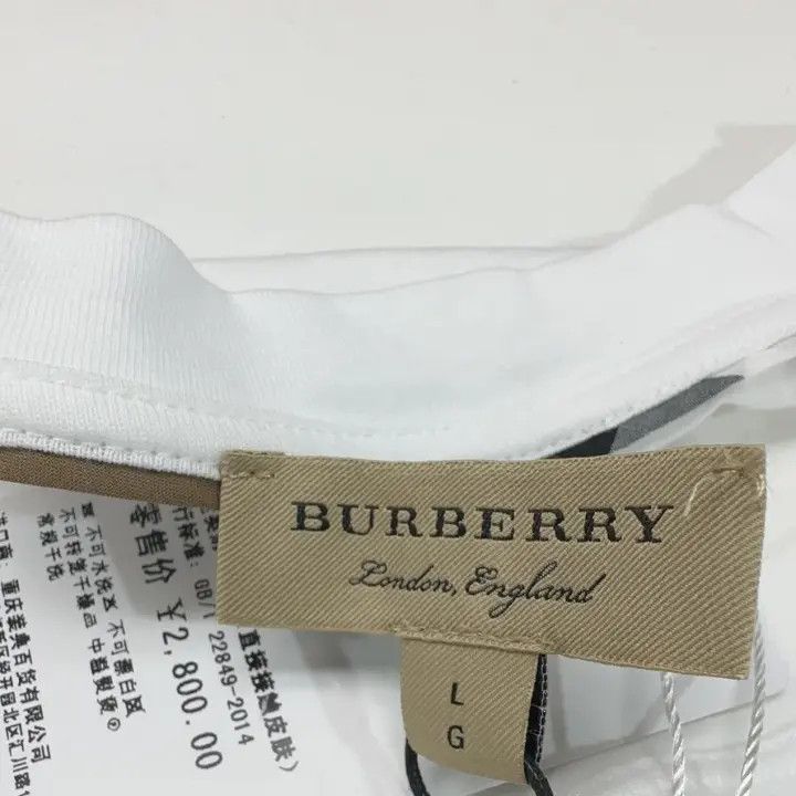 Burberry Burberry White Lace Short Sleeve T-Shirt 0079 Size L / US 10 / IT 46 - 7 Thumbnail