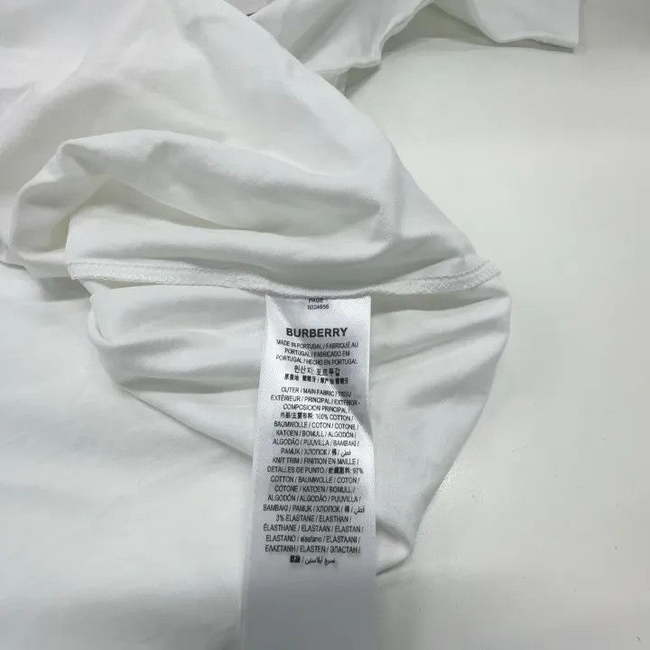 Burberry Burberry White Printed Short Sleeve T-Shirt 0079 Size M / US 6-8 / IT 42-44 - 7 Thumbnail