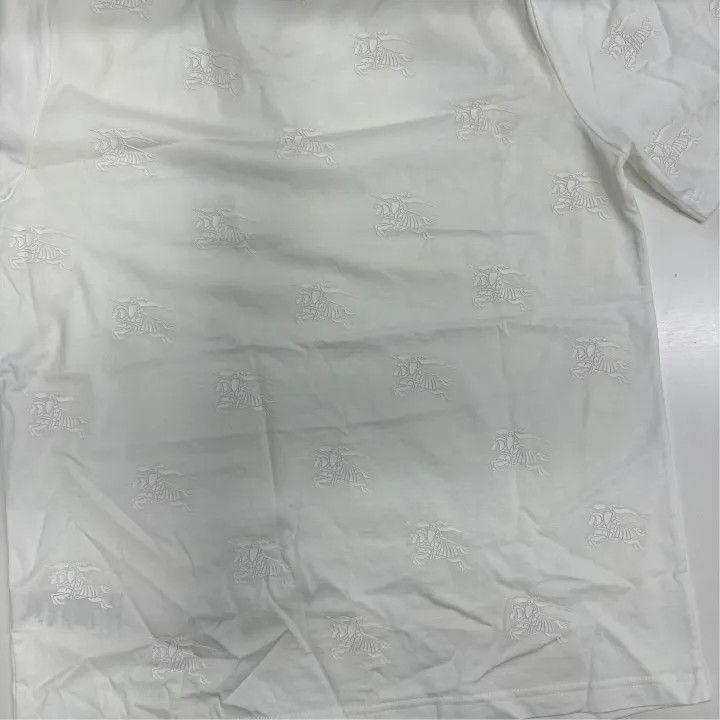 Burberry Burberry Patterned White Short Sleeve T-Shirt 0079 Size S / US 4 / IT 40 - 6 Thumbnail