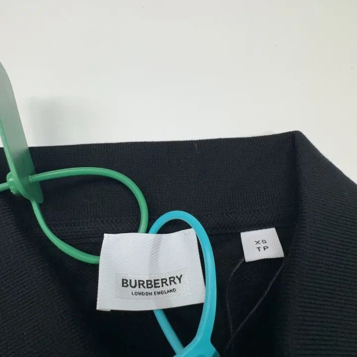 Burberry Burberry Embroidered Logo Black Polo Shirt 0079 Size XS / US 0-2 / IT 36-38 - 2 Thumbnail
