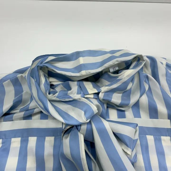 Burberry Burberry Striped Silk Long Sleeve Shirt 0079 Size S / US 4 / IT 40 - 6 Thumbnail