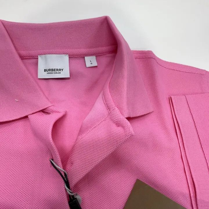 Burberry Burberry Pink Short Sleeve Polo Shirt 0079 Size L / US 10 / IT 46 - 7 Thumbnail