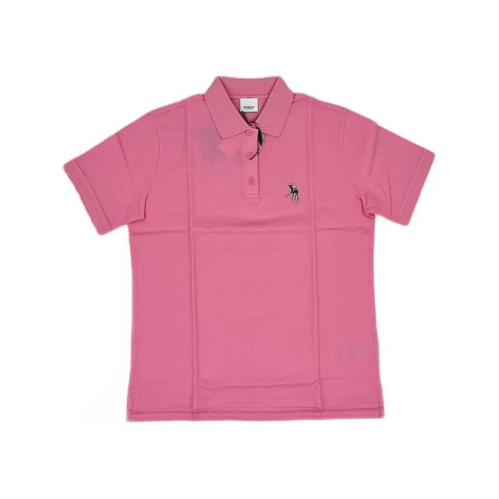 Burberry Burberry Pink Short Sleeve Polo Shirt 0079 Size L / US 10 / IT 46 - 2 Thumbnail