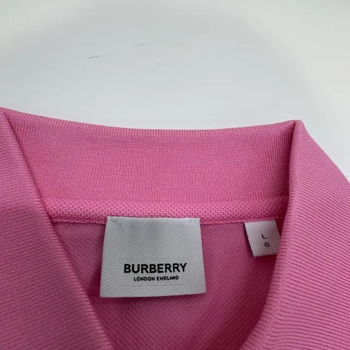 Burberry Burberry Pink Short Sleeve Polo Shirt 0079 Size L / US 10 / IT 46 - 6 Thumbnail