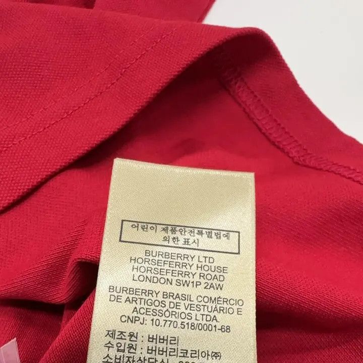 Burberry Burberry Red Long Sleeve Polo Shirt 0079 Size XL / US 12-14 / IT 48-50 - 7 Thumbnail