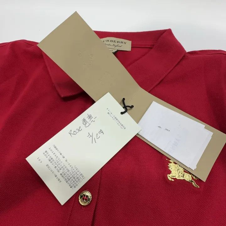Burberry Burberry Red Long Sleeve Polo Shirt 0079 Size XL / US 12-14 / IT 48-50 - 13 Thumbnail