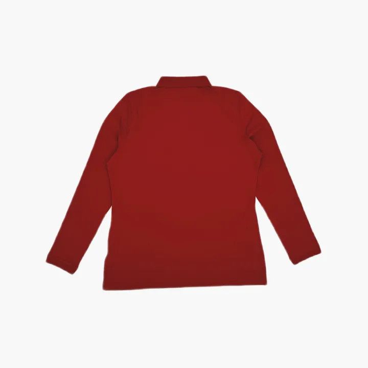 Burberry Burberry Red Long Sleeve Polo Shirt 0079 Size XL / US 12-14 / IT 48-50 - 3 Thumbnail