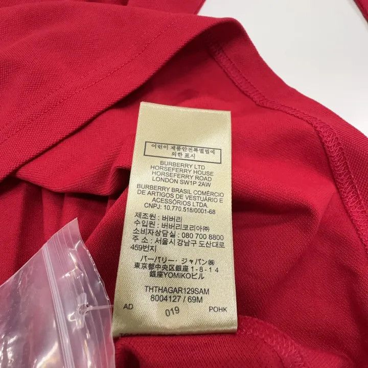 Burberry Burberry Red Long Sleeve Polo Shirt 0079 Size XL / US 12-14 / IT 48-50 - 10 Thumbnail
