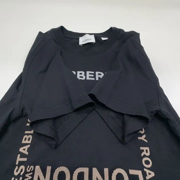 Burberry Burberry Black Graphic Print Short Sleeve T-shirt 0079 Size XXS / US 00 / IT 34 - 7 Thumbnail