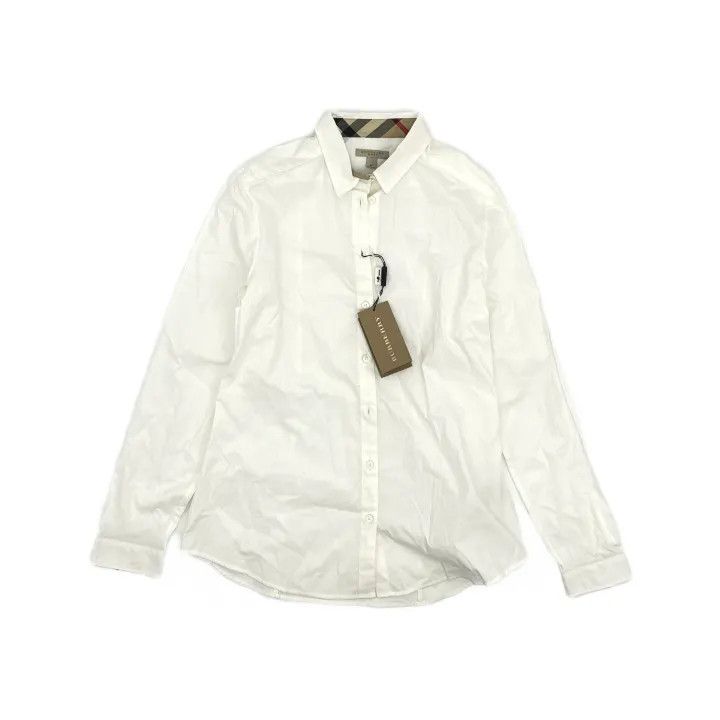 Burberry Burberry White Long Sleeve Button-Up Shirt 0079 Size M / US 6-8 / IT 42-44 - 2 Thumbnail