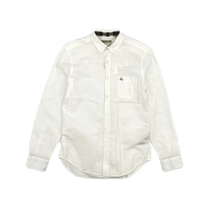 Burberry Burberry White Long Sleeve Button-Up Shirt 0079 Size M / US 6-8 / IT 42-44 - 2 Thumbnail