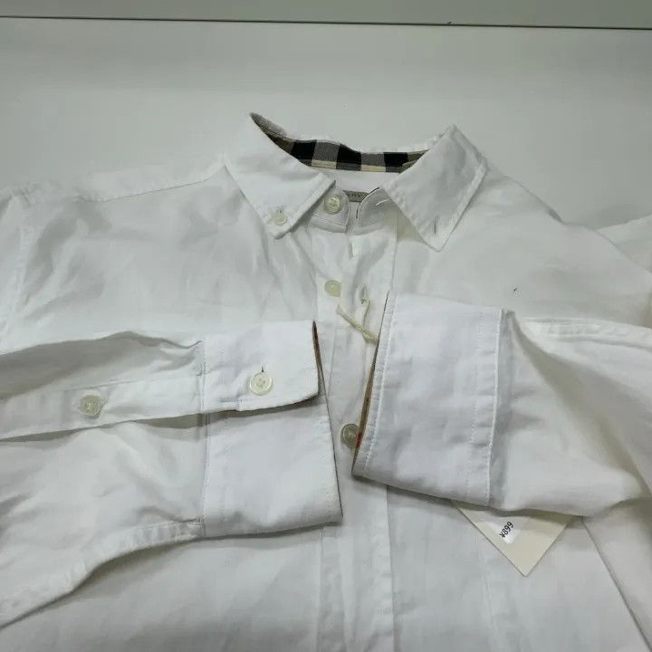 Burberry Burberry White Long Sleeve Button-Up Shirt 0079 Size M / US 6-8 / IT 42-44 - 7 Thumbnail