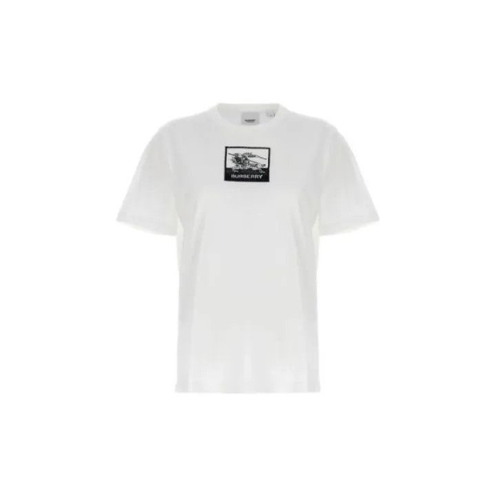 Burberry Burberry Logo Print Round Neck Short Sleeve T-Shirt 0079 Size XS / US 0-2 / IT 36-38 - 2 Thumbnail