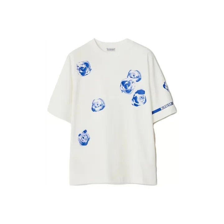 Burberry Burberry Rose Print Loose Fit T-Shirt 0079 Size XS / US 0-2 / IT 36-38 - 2 Thumbnail