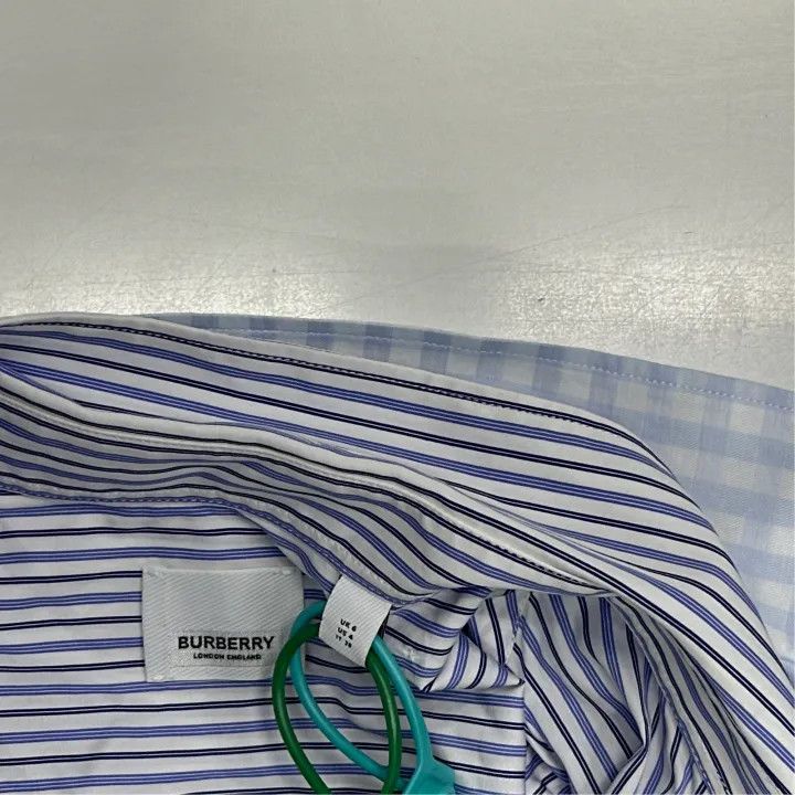 Burberry Burberry White Short Sleeve Check Shirt 0079 Size S / US 4 / IT 40 - 2 Thumbnail