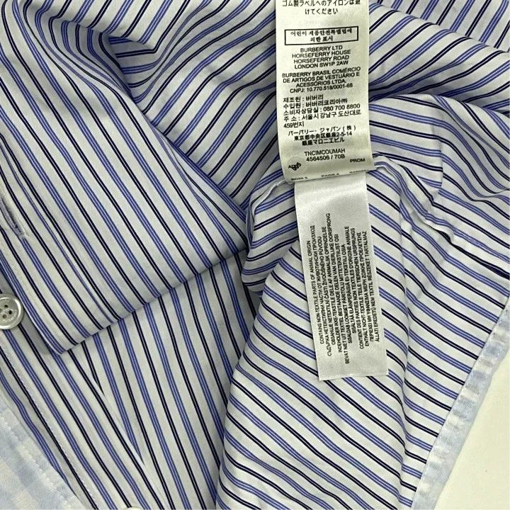 Burberry Burberry White Short Sleeve Check Shirt 0079 Size S / US 4 / IT 40 - 4 Thumbnail