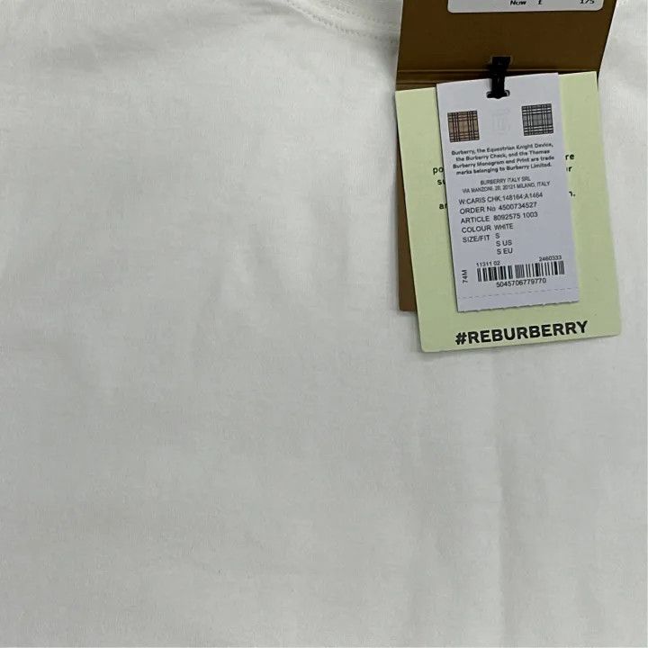Burberry Burberry Logo Check Print Short Sleeve T-Shirt 0079 Size S / US 4 / IT 40 - 3 Thumbnail