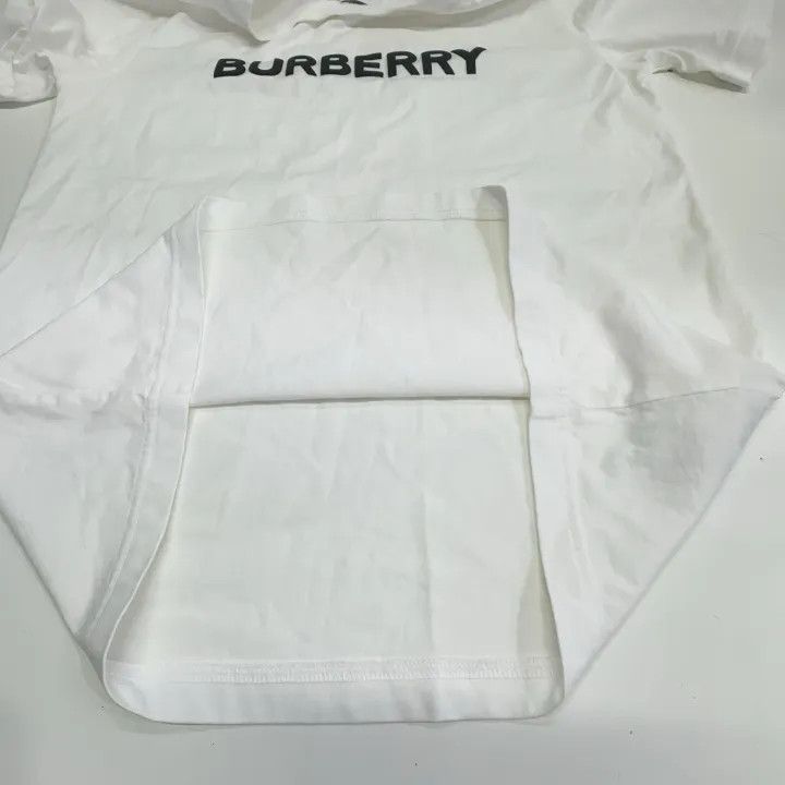 Burberry Burberry White Cotton Logo Print T-Shirt 0079 Size XS / US 0-2 / IT 36-38 - 8 Thumbnail