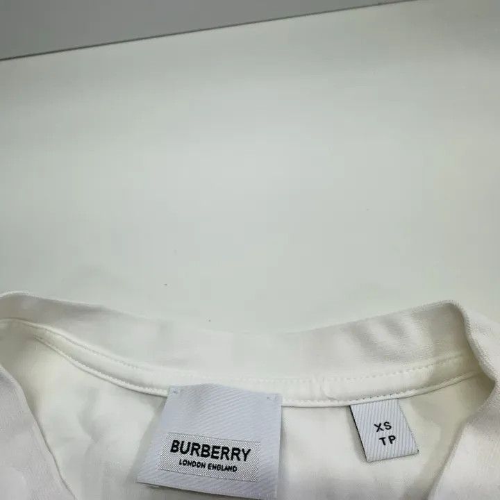Burberry Burberry White Cotton Logo Print T-Shirt 0079 Size XS / US 0-2 / IT 36-38 - 4 Thumbnail