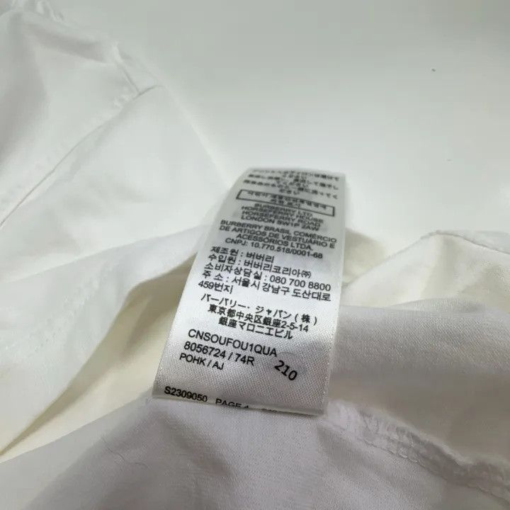 Burberry Burberry White Cotton Logo Print T-Shirt 0079 Size XS / US 0-2 / IT 36-38 - 5 Thumbnail